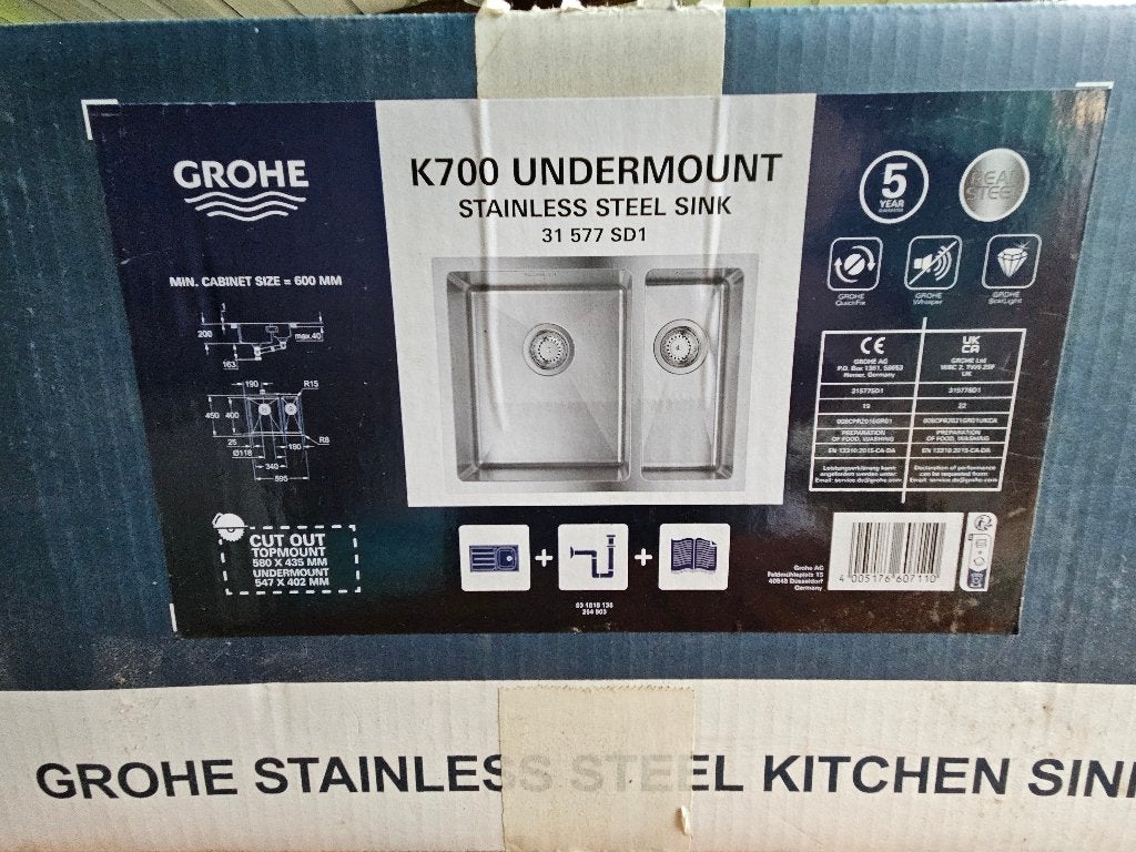 Evier de cuisine Innox Grohe, Maison & Meubles, Cuisine | Éléments de cuisine, Neuf, 25 à 50 cm, Autres couleurs, Moins de 100 cm