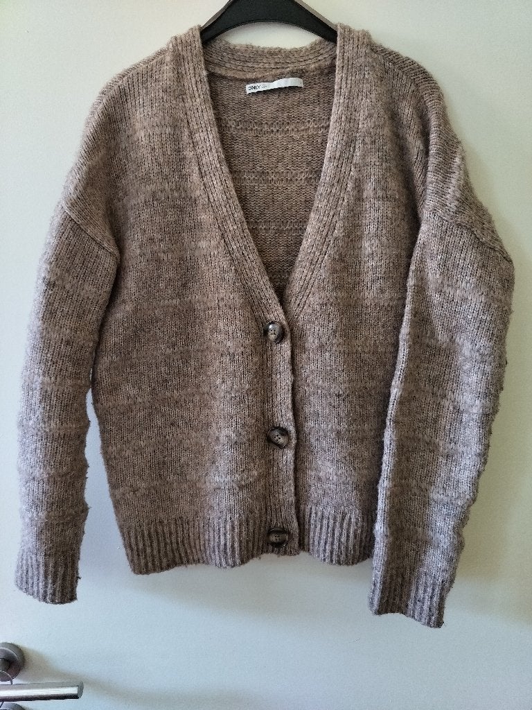Gebreid vestje, Kleding | Dames, Truien en Vesten, Only, Bruin, Maat 42/44 (L), Ophalen of Verzenden