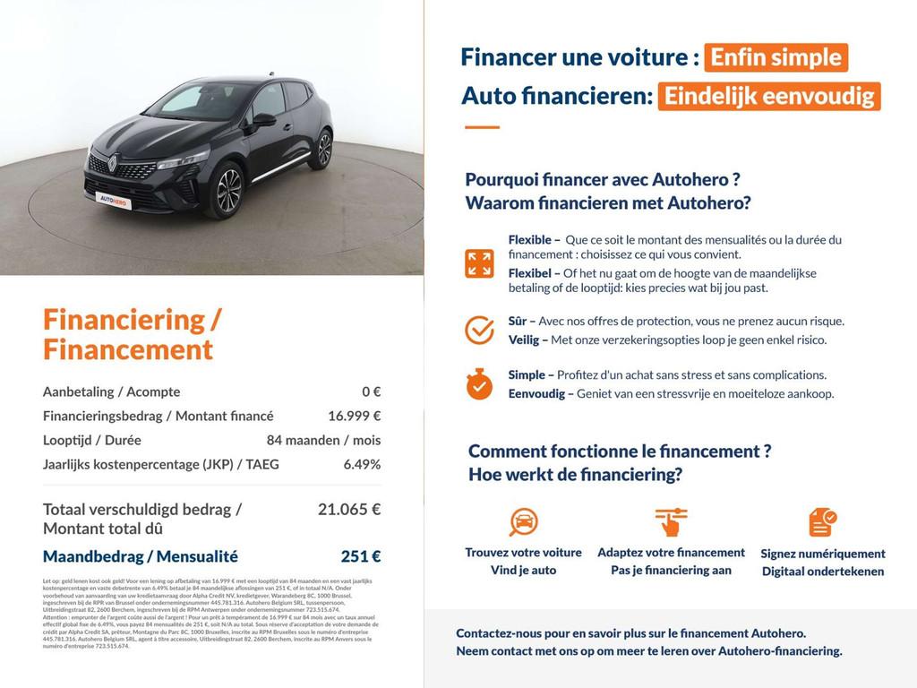 Renault Clio 1.0 TCe Techno (année de construction 2024), Autos, 118 g/km, Achat, Euro 6, Noir