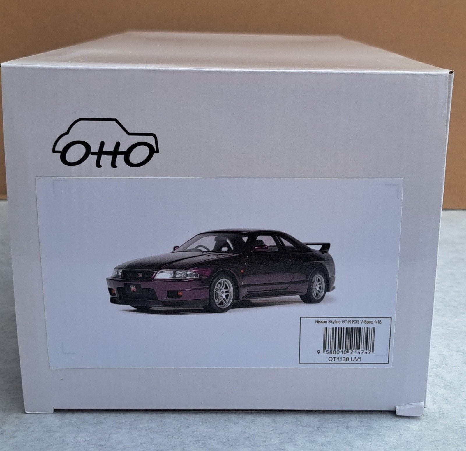 Nissan skyline GT-R R33 v-spec 1/18ème, Enlèvement ou Envoi, Comme neuf, Voiture, OttOMobile