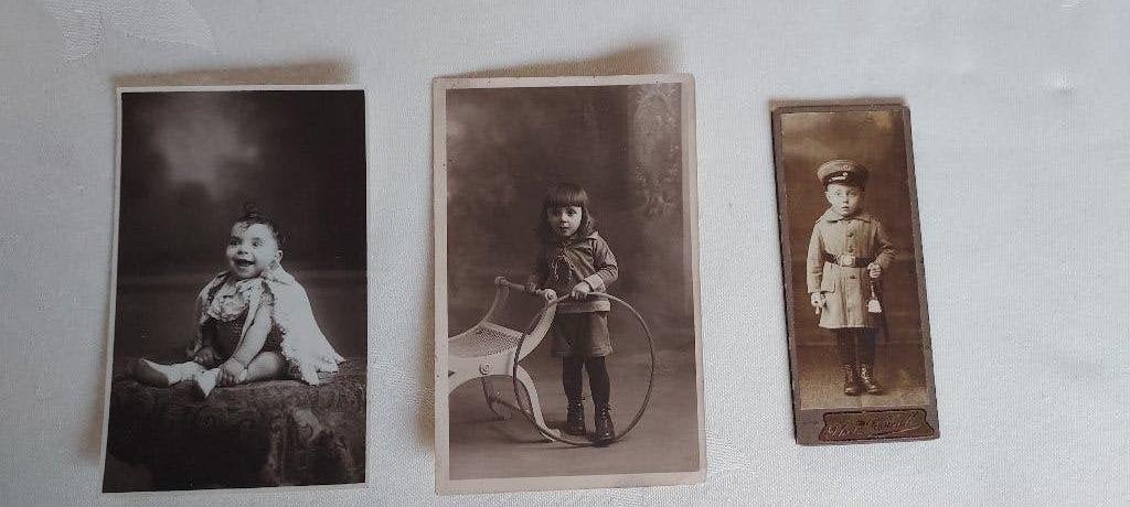 3 oude foto's van kinderen, Verzenden, Gebruikt, Kind, Foto