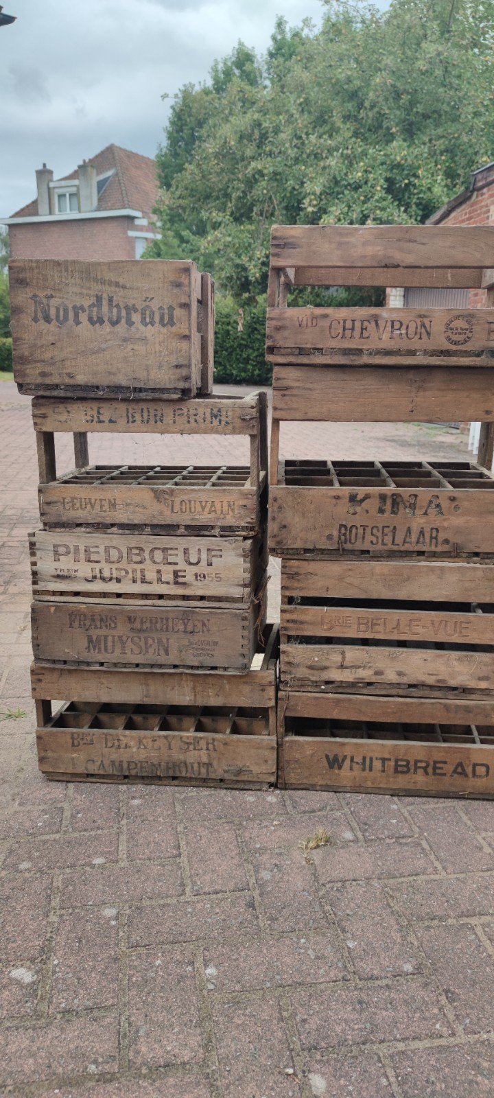 oude bierbakken, Ophalen