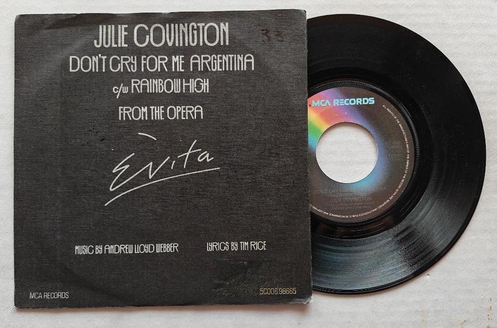 JULIE COVINGTON - Don't cry for me Argentian (45t), Ophalen of Verzenden, Zo goed als nieuw, Pop
