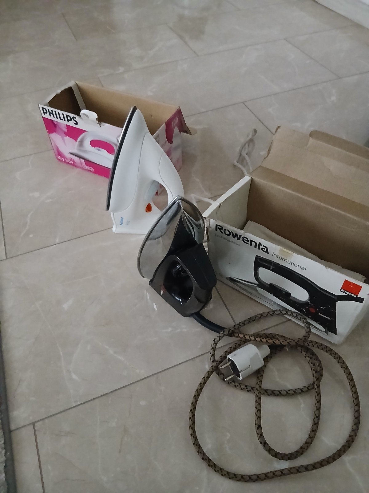 Strijkijzer Philips en Rowenta, Ophalen