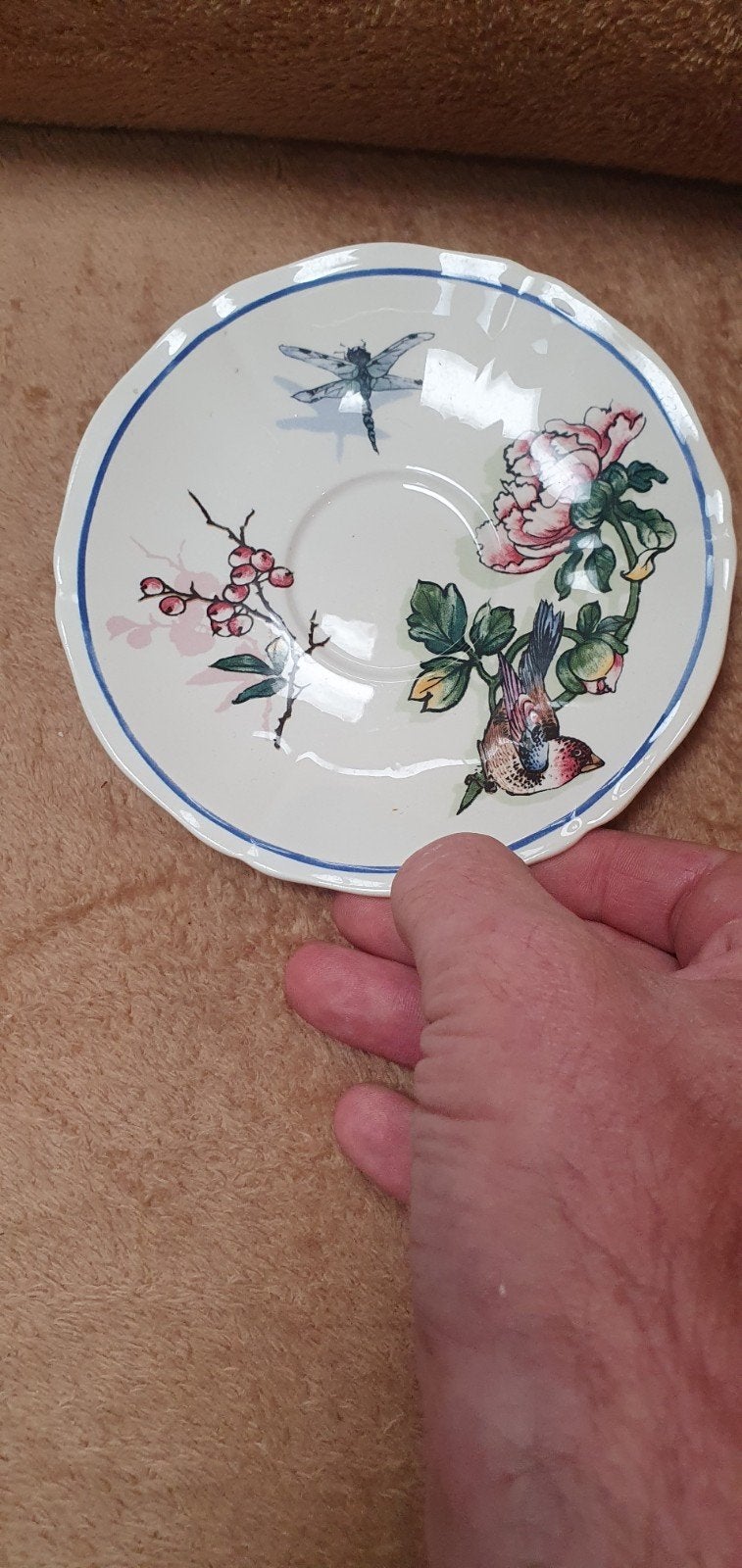 Gien, France — Soucoupe et sous-verre « L'Oiseau Poète », Enlèvement ou Envoi