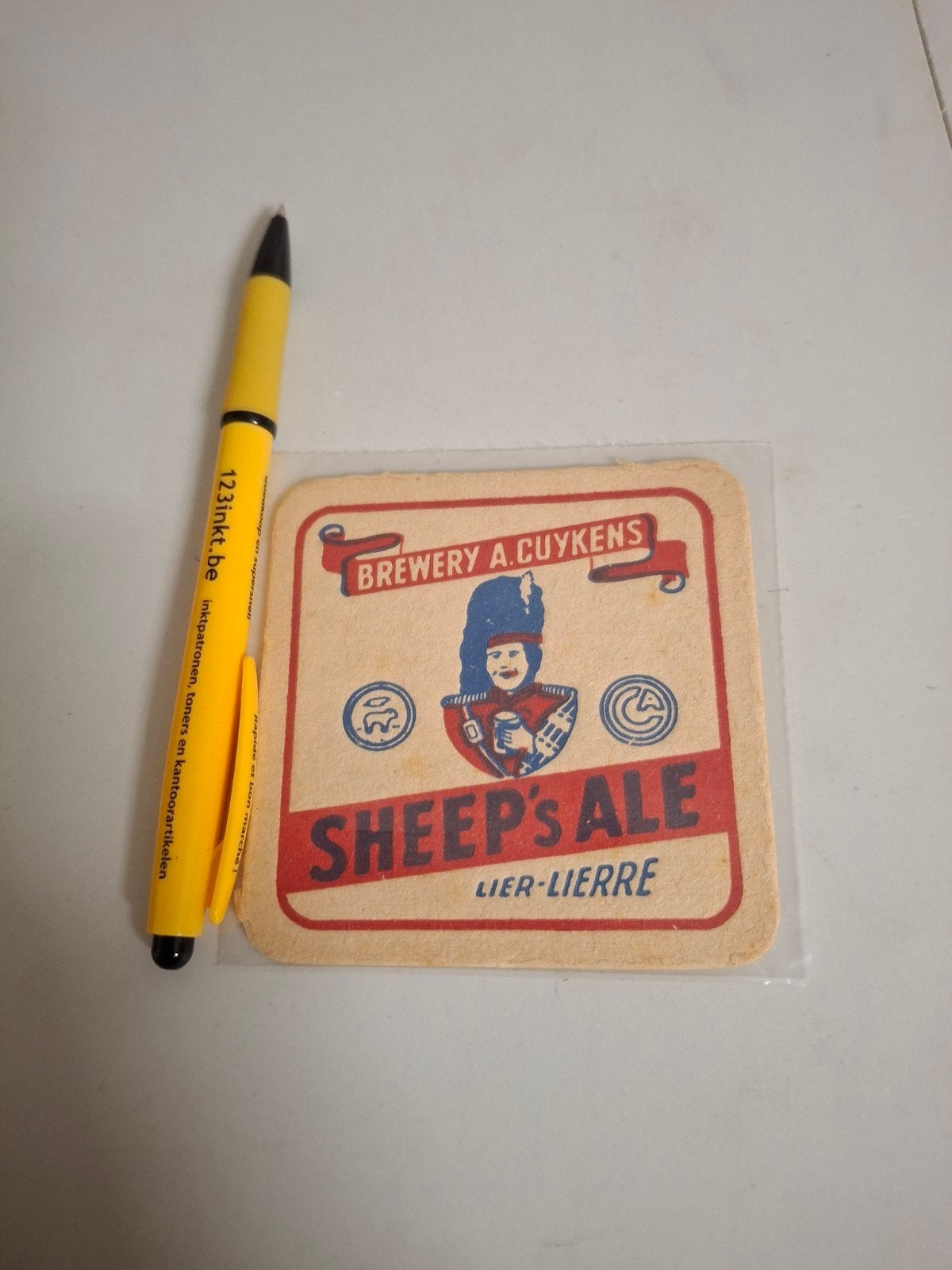 oud bierviltje sheeps ale cuykens Lier, Verzamelen, Ophalen of Verzenden