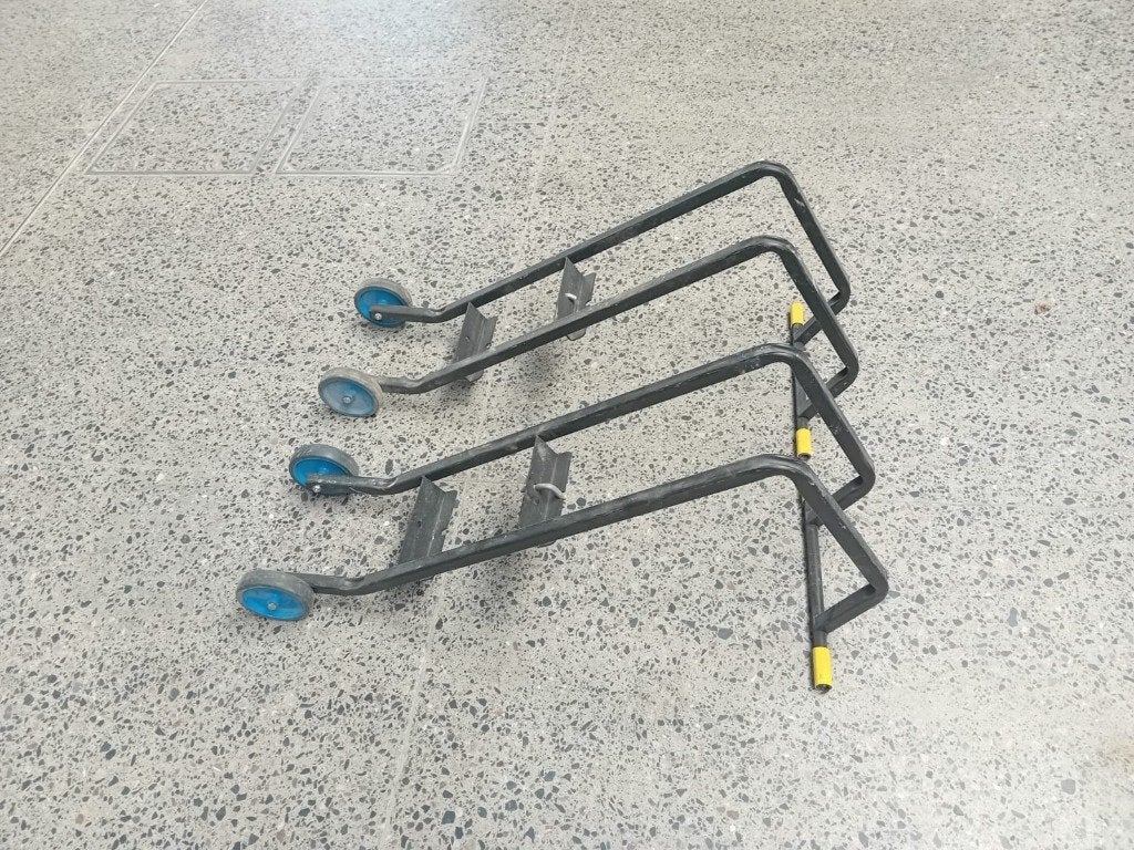 Wielset / steunset voor dakladder, Ophalen