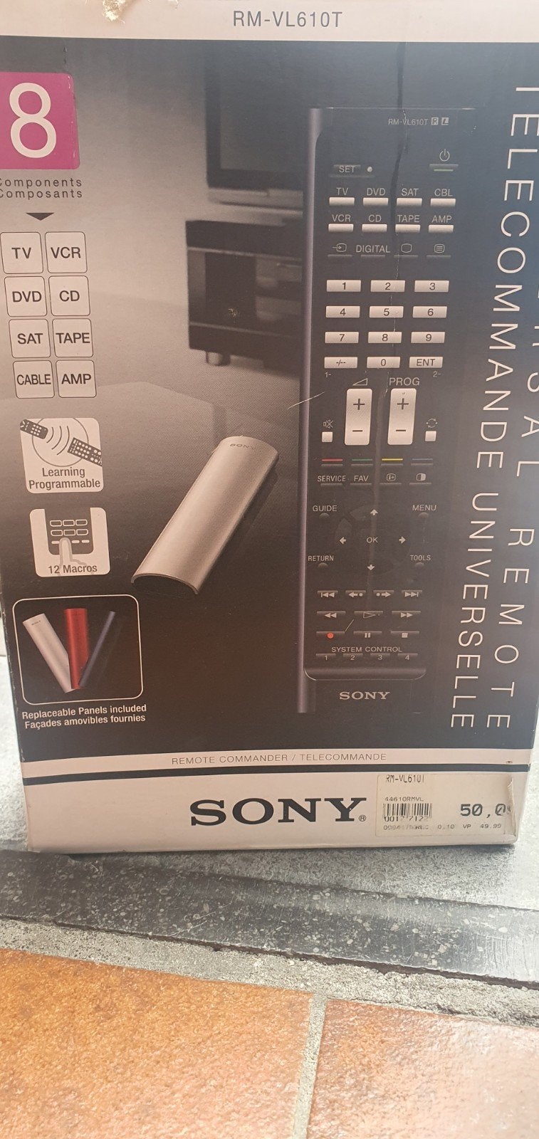 Sony RM VL610T universele afstandsbediening, Ophalen