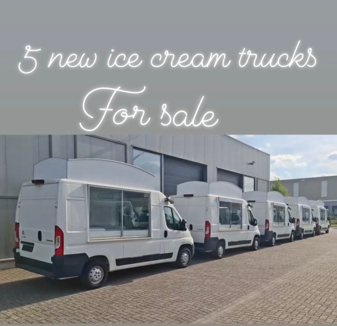 5 magnifiques camions de crème glacée neufs à vendre
