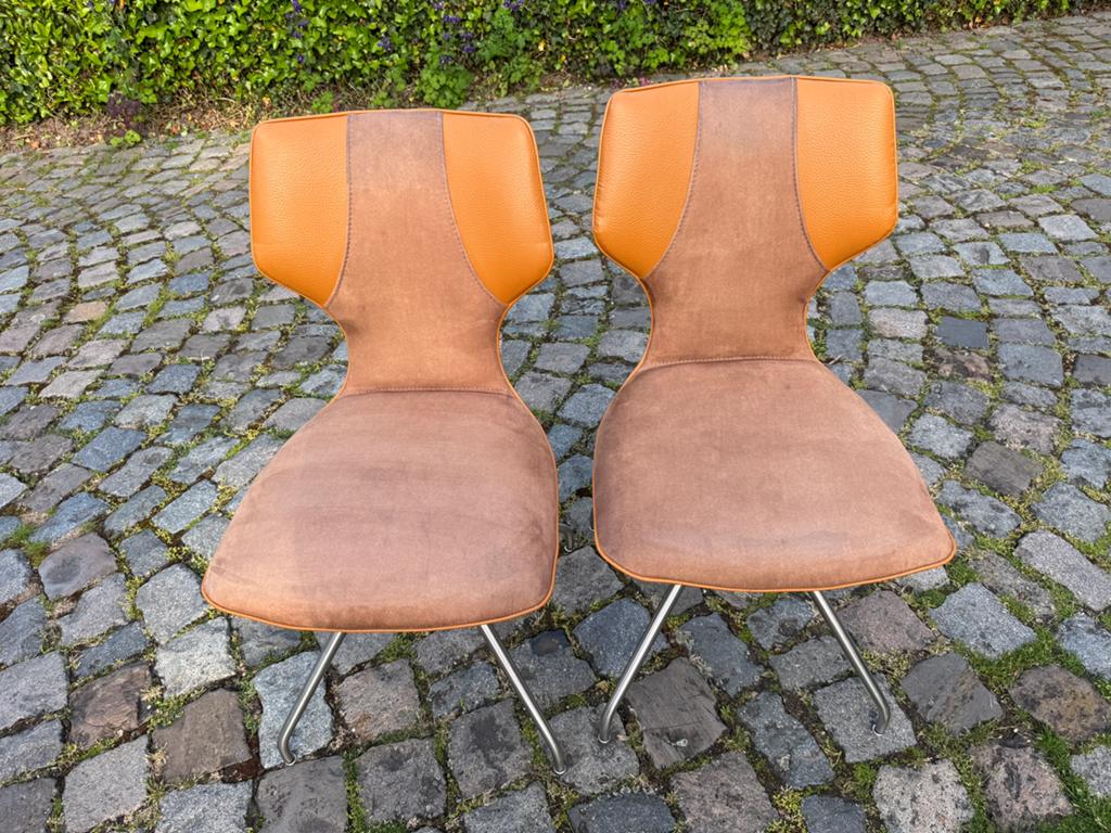 Twee mooie eetkamer of keuken stoelen xoooc, Ophalen, Overige materialen, Twee, Bruin