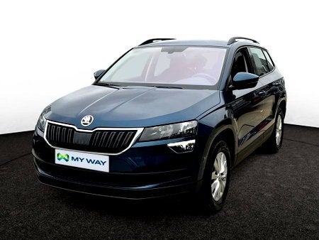 Skoda Karoq AUTOMAAT*150PK*CARPLAY*GPS*CAMERA*SENSOREN*PANOD, Auto's, Automaat, Blauw, Karoq, SUV of Terreinwagen