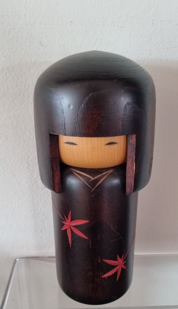 Prachtige Momiji kokeshi van Usaburo, Ophalen of Verzenden, Japan, Handgemaakt, Meerkleurig