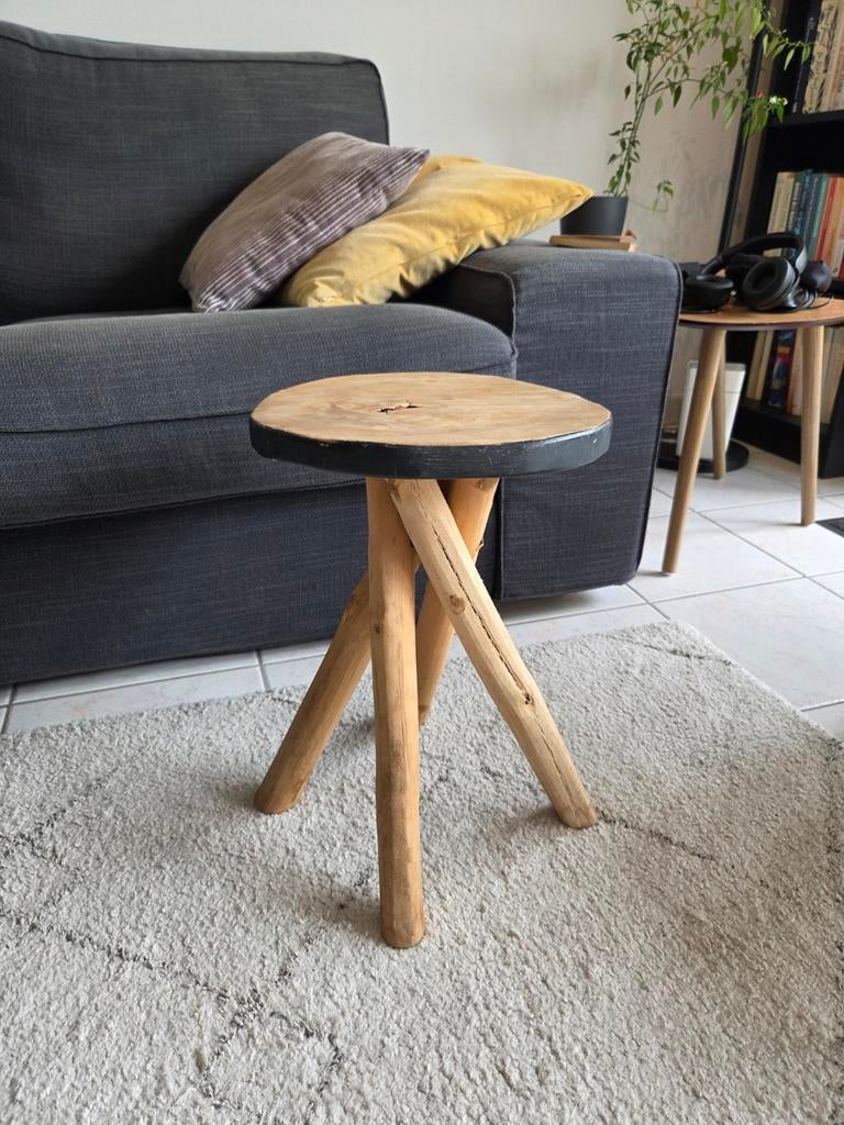 Tabouret vintage en bois, Enlèvement, Bois
