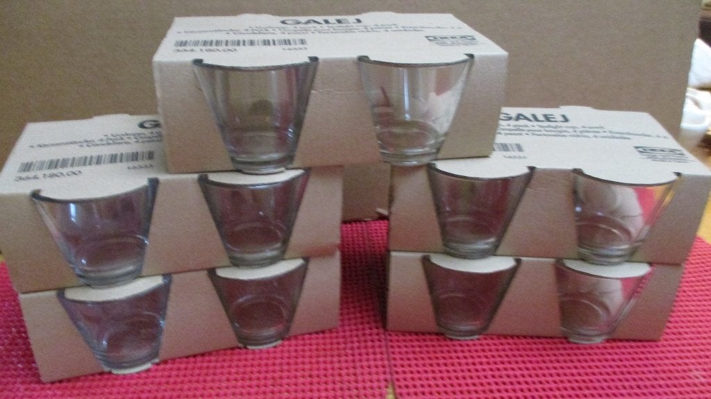 5 Nieuwe Pakken met 4 theelichthouders Ikea (20st), Ophalen, Nieuw, Glas, 6 cm