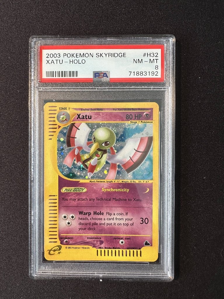 Xatu holo H32 skyridge psa 8, Hobby en Vrije tijd, Ophalen of Verzenden, Zo goed als nieuw, Losse kaart