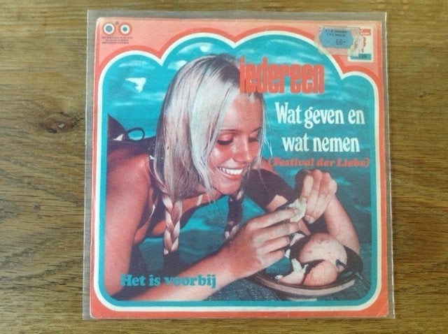single iedereen, En néerlandais, Enlèvement ou Envoi, Housse de protection extérieure, 7 inch