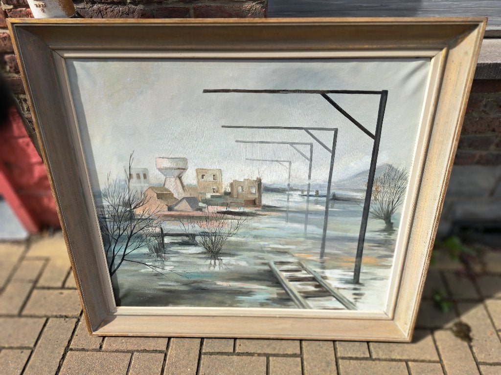 huile sur toile paysage signe fernand urbain, Ophalen