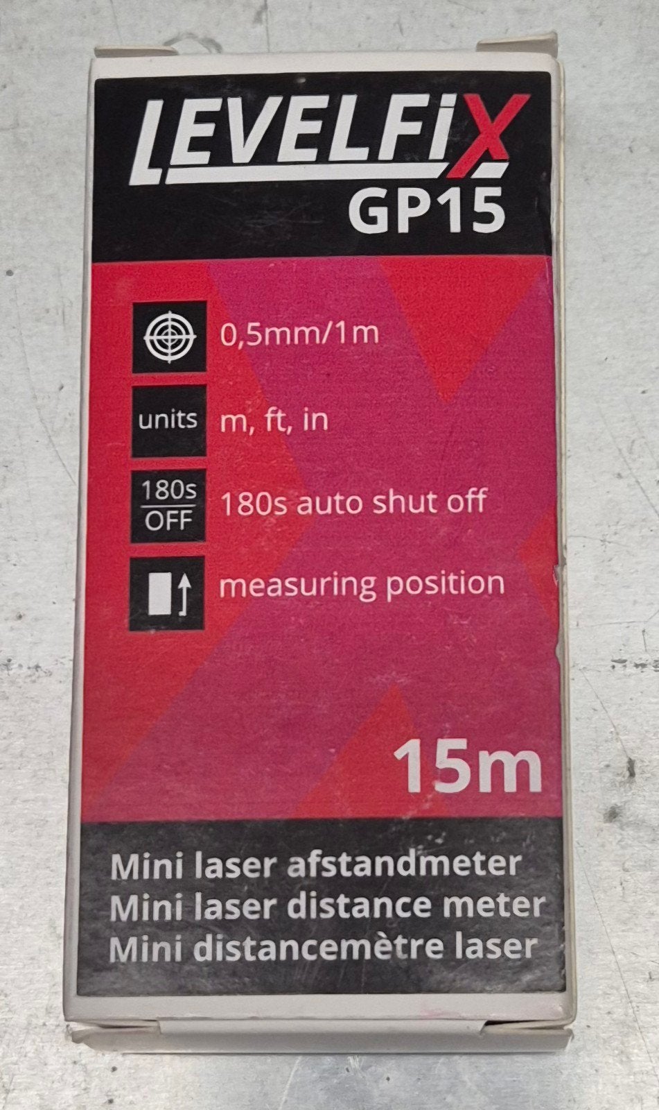 LevelFix GP15 mini lasermeter (15 meter), nieuw..., Ophalen of Verzenden, Nieuw, Afstand