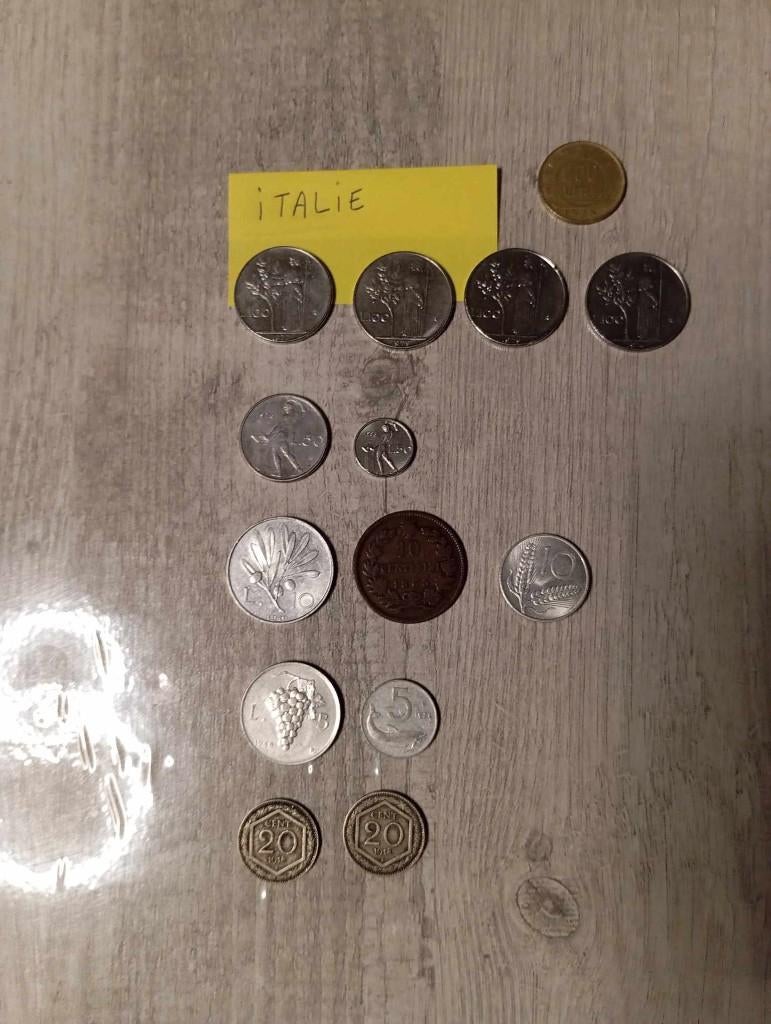 Collection : Lot de 14 pièces italiennes, Ophalen, Munten