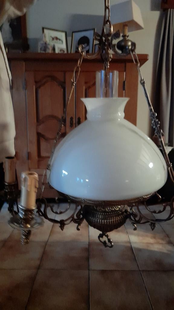 Rustieke luster, met kolf en kap, perfecte staat, Ophalen