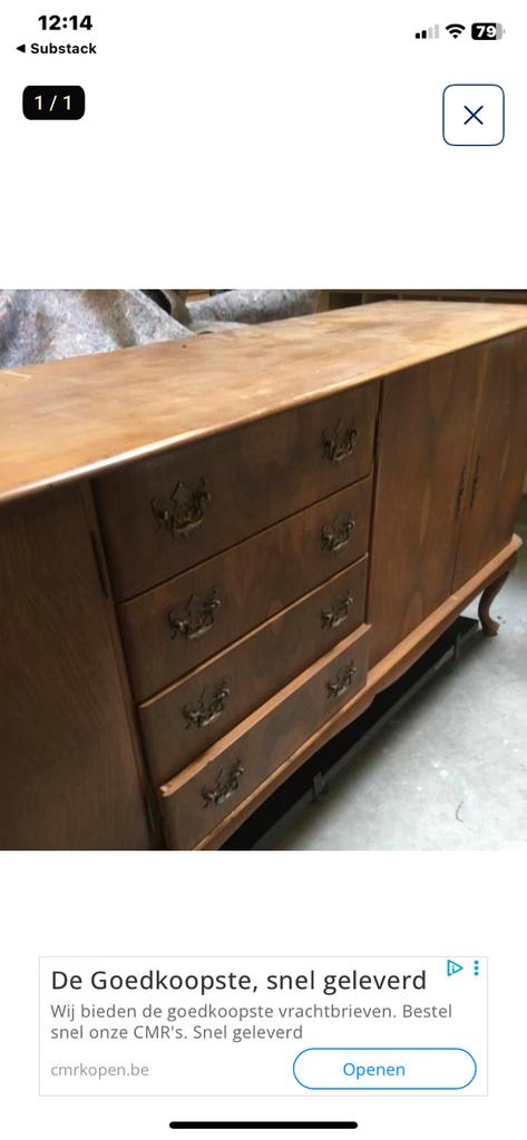 Buffet Art Déco en acajou, Enlèvement, Utilisé, Art Deco, Avec tiroir(s)