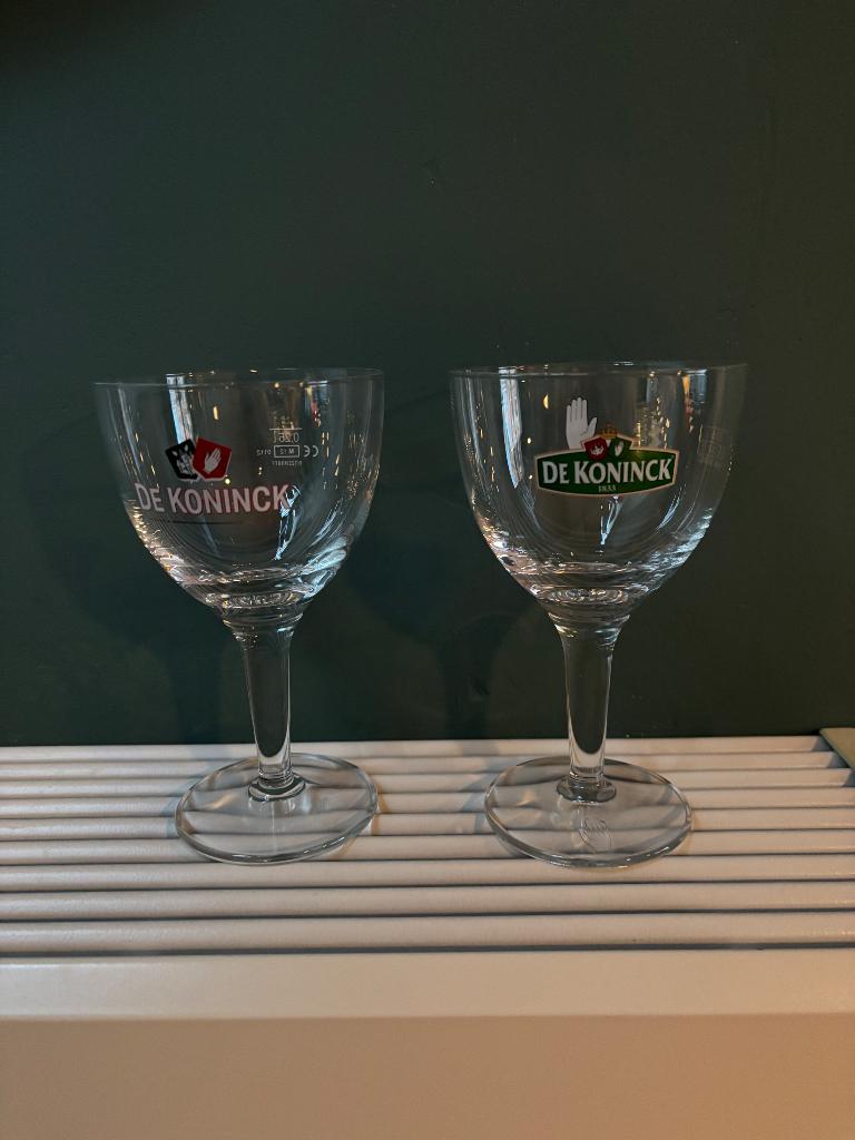 De Koninck drinkglazen (6), Verzamelen, Ophalen, Zo goed als nieuw, Bierglas