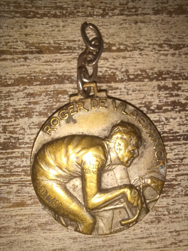 medaille roger de vlaeminck cyclisme colgano, Ophalen of Verzenden