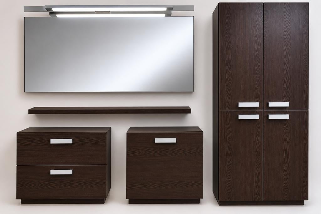 Badkamermeubels donker hout modern design levering kan! ZGS, Ophalen of Verzenden, Gebruikt