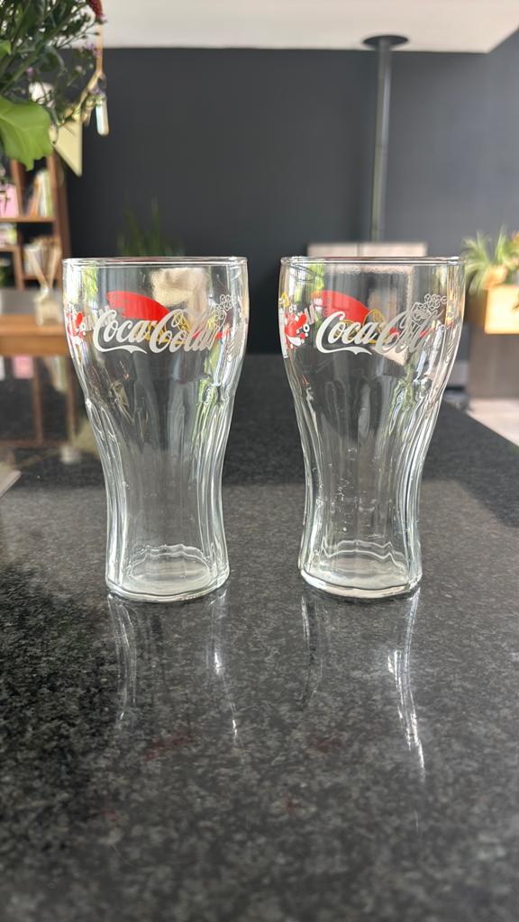 2 coca-cola glazen (doos 5), Verzamelen, Ophalen of Verzenden, Zo goed als nieuw