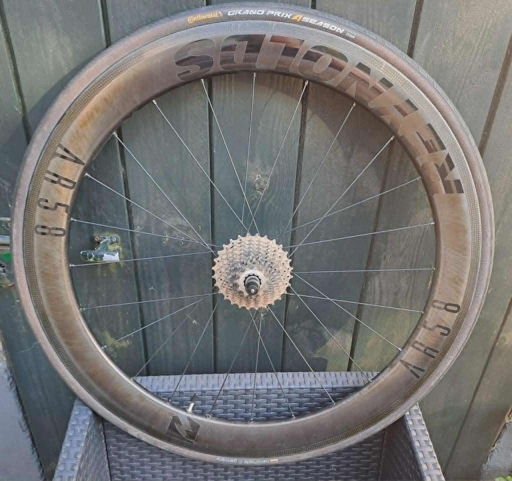 Carbon wielen REYNOLDS AR58, nieuwstaat. 60 mm., Ophalen, Zo goed als nieuw