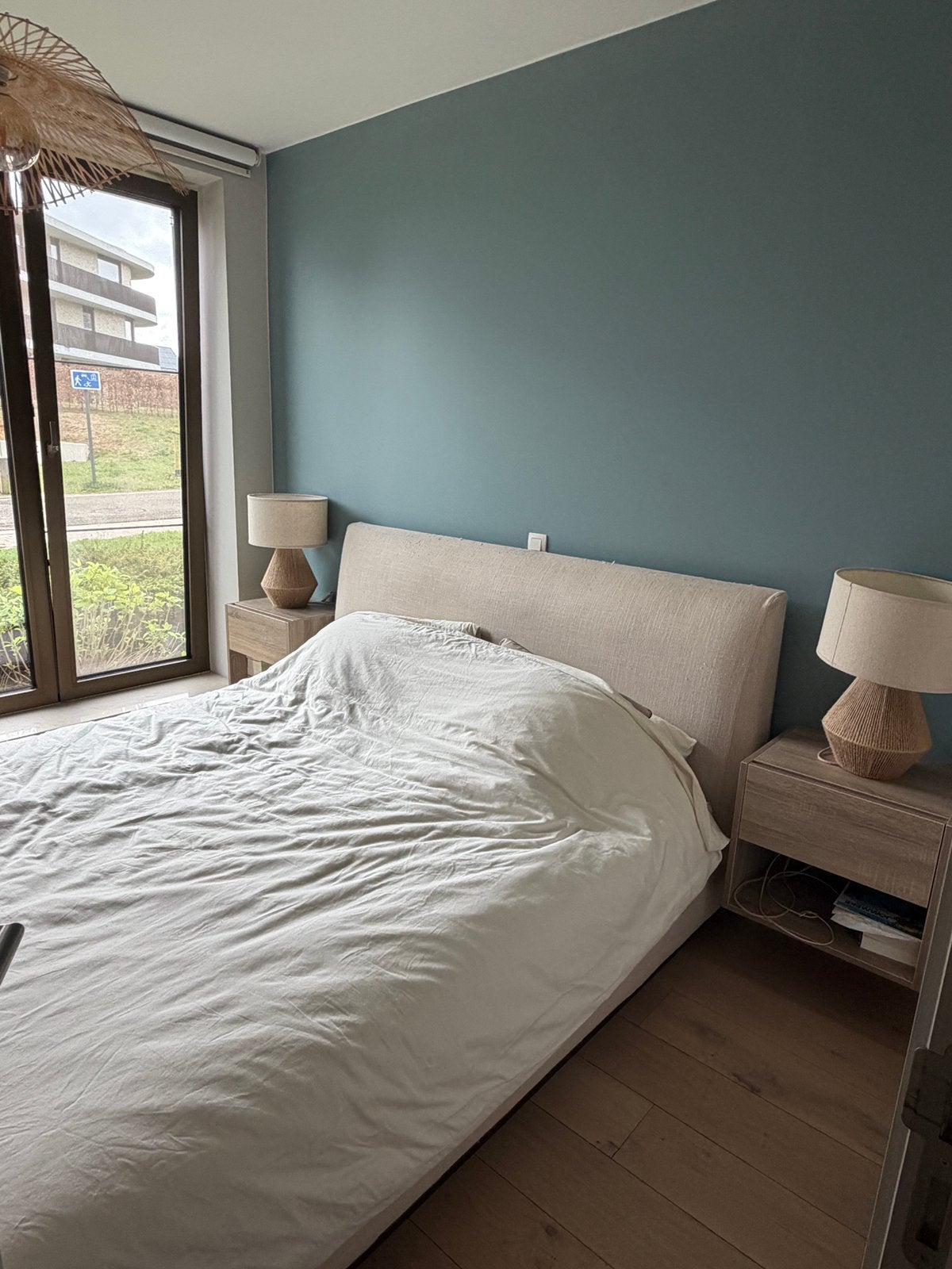 Cadre de lit - gratuit, Maison & Meubles, Chambre à coucher | Lits, Utilisé, Deux personnes, 180 cm, 200 cm, Tissu, Beige, Enlèvement