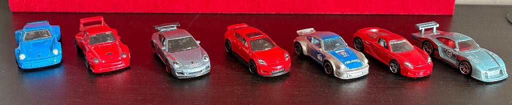 Lot de 7 Voitures Porsches Hot Wheels Vintage 1/64, Enlèvement ou Envoi, Comme neuf, Voiture