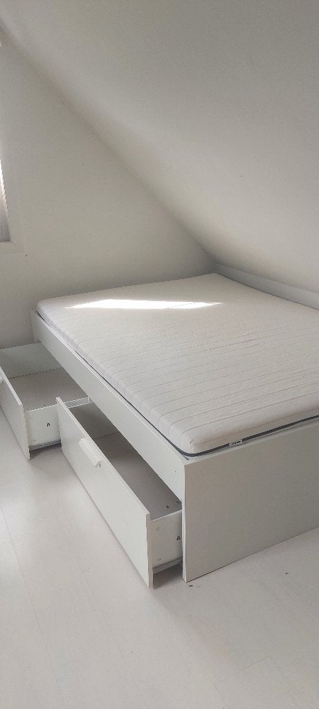 Lit complet ikea, Maison & Meubles, 140 cm, Enlèvement, Utilisé, 200 cm