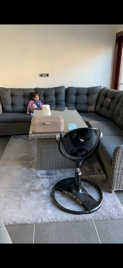 Hoeklounge met apart 1 zetel en tafel, Ophalen, Zo goed als nieuw