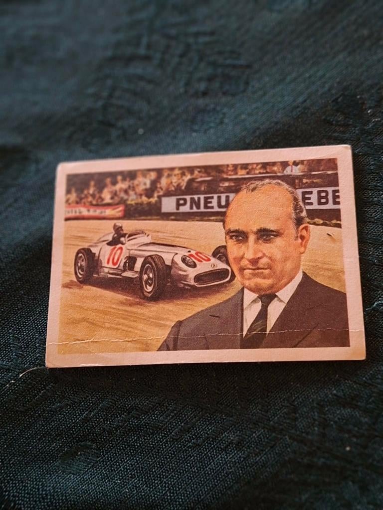 Prentje/Chromo : Juan-Manuel Fangio/Chocolade Jacques, Collections, Enlèvement ou Envoi, Utilisé, Affiche, Image ou Autocollant