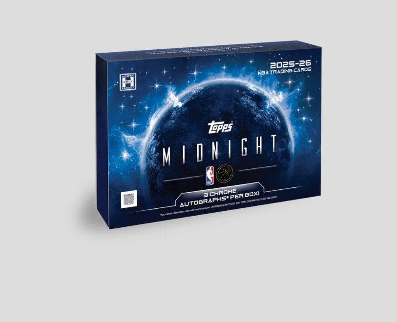 2025/26 Topps Midnight Basketball Hobby Box, Hobby en Vrije tijd, Ophalen of Verzenden, Nieuw, Boosterbox, Foil