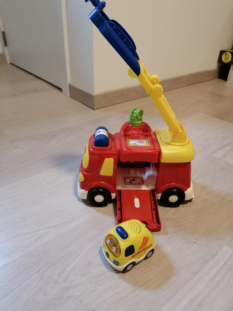 Vtech brandweerauto, Ophalen