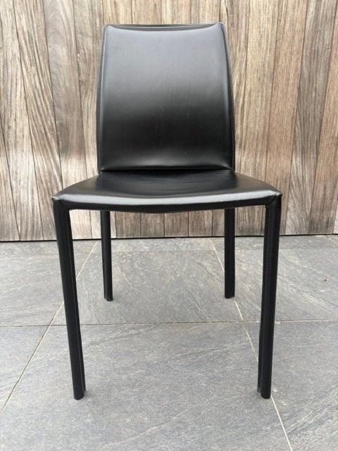 4 lederen stoelen eettafel, Enlèvement, Utilisé, Modern, Cuir