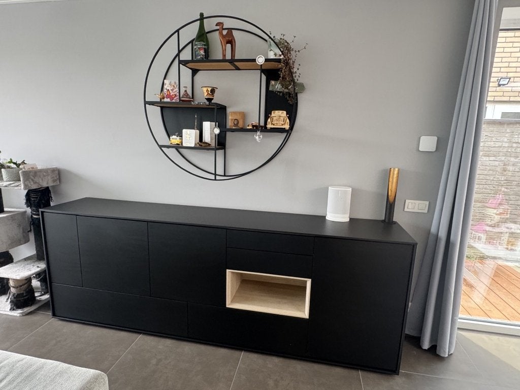 Dressoir + TV meubel, Ophalen, Zo goed als nieuw, Eikenhout, Met lade(s)