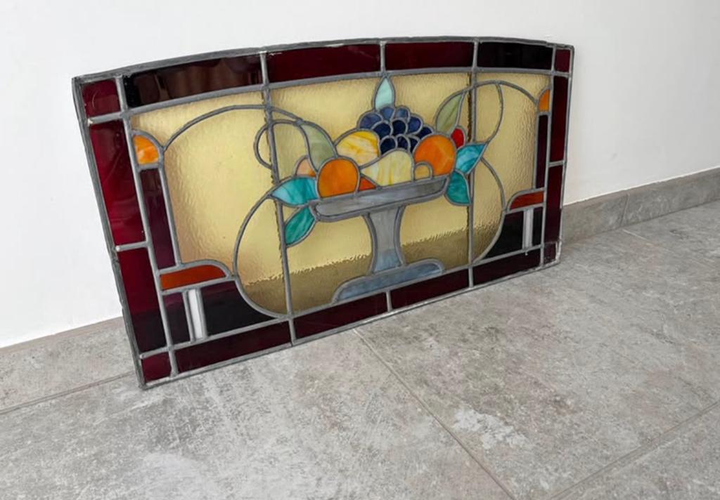 Antiek Glas-in-Lood Bovenlicht, Antiek en Kunst, Ophalen