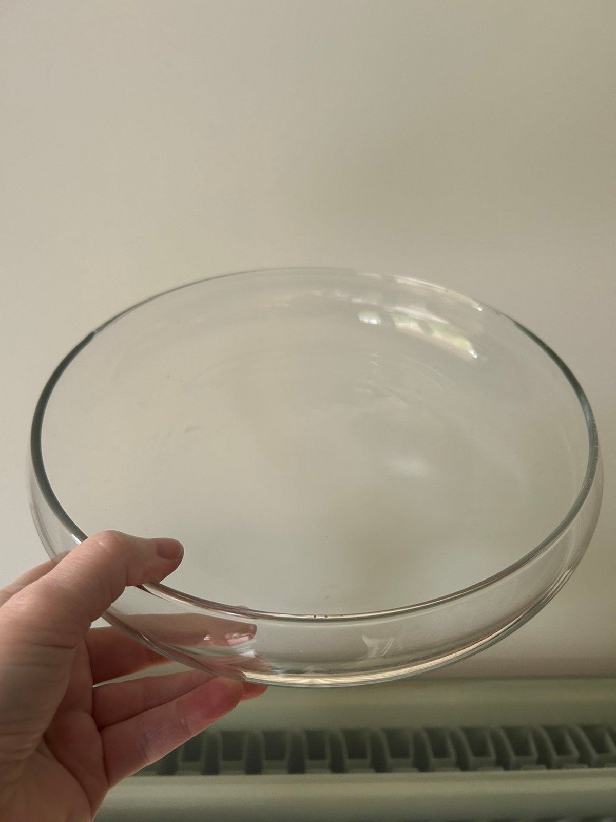 Glazen schaal gratis bij aankoop minimaal 5€ - D26cm H5cm, Ophalen, Zo goed als nieuw, Schaal