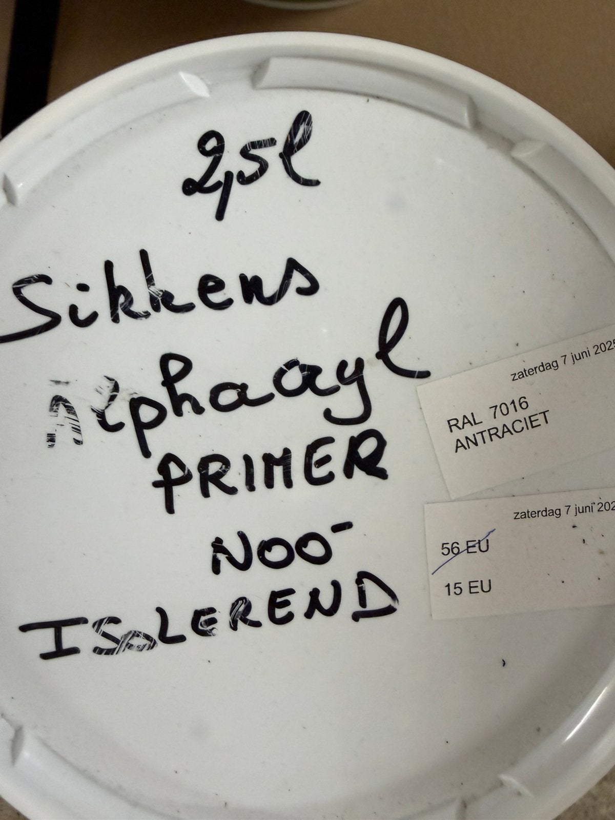 Sikkens isolerende antracietgrijze muurverf voor muren 2,5l, Ophalen, Nieuw, Acrylverf