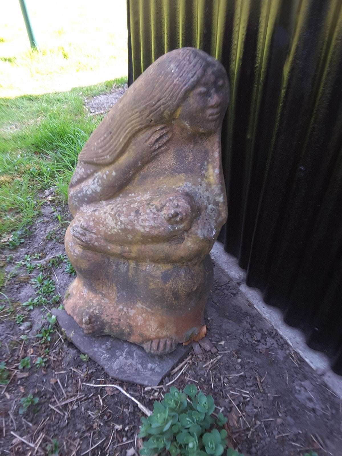 Tuinbeeld moeder met kind, Tuin en Terras, Ophalen, Gebruikt