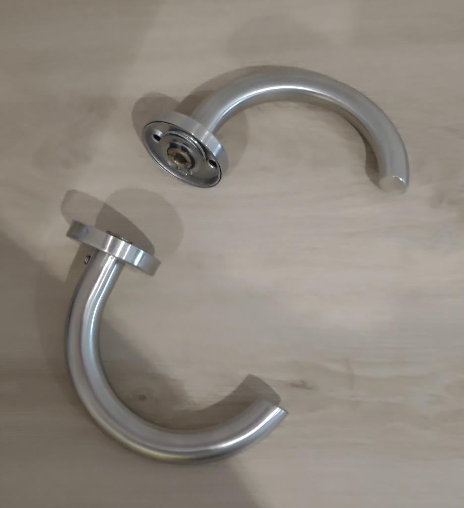 Moderne inox deurklinken (nieuw), Doe-het-zelf en Bouw, Ophalen, Nieuw, Inox