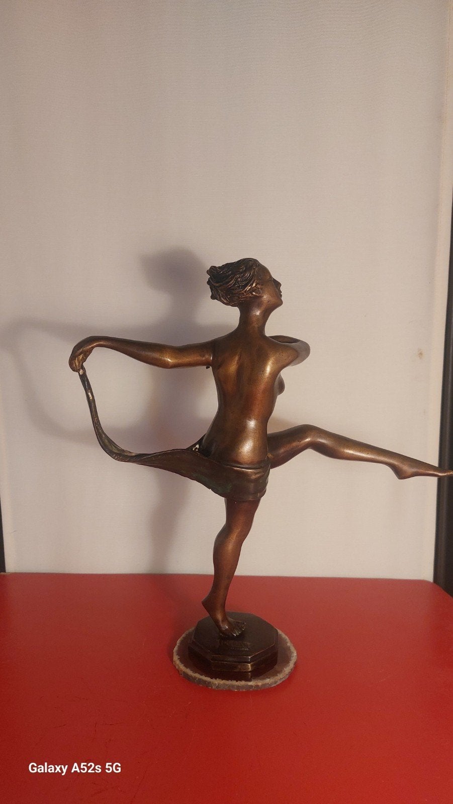 magnifique foulard Art Déco en bronze de danseur d'après (Jo, Antiquités & Art, Enlèvement ou Envoi, Bronze