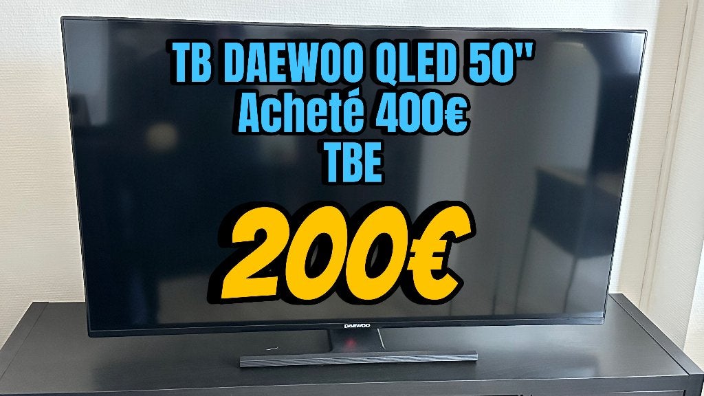 TV DAEWOO QLED 50'' 4K UHD TBE avec Ext de garantie 5 ans, QLED, Daewoo, Comme neuf, Enlèvement