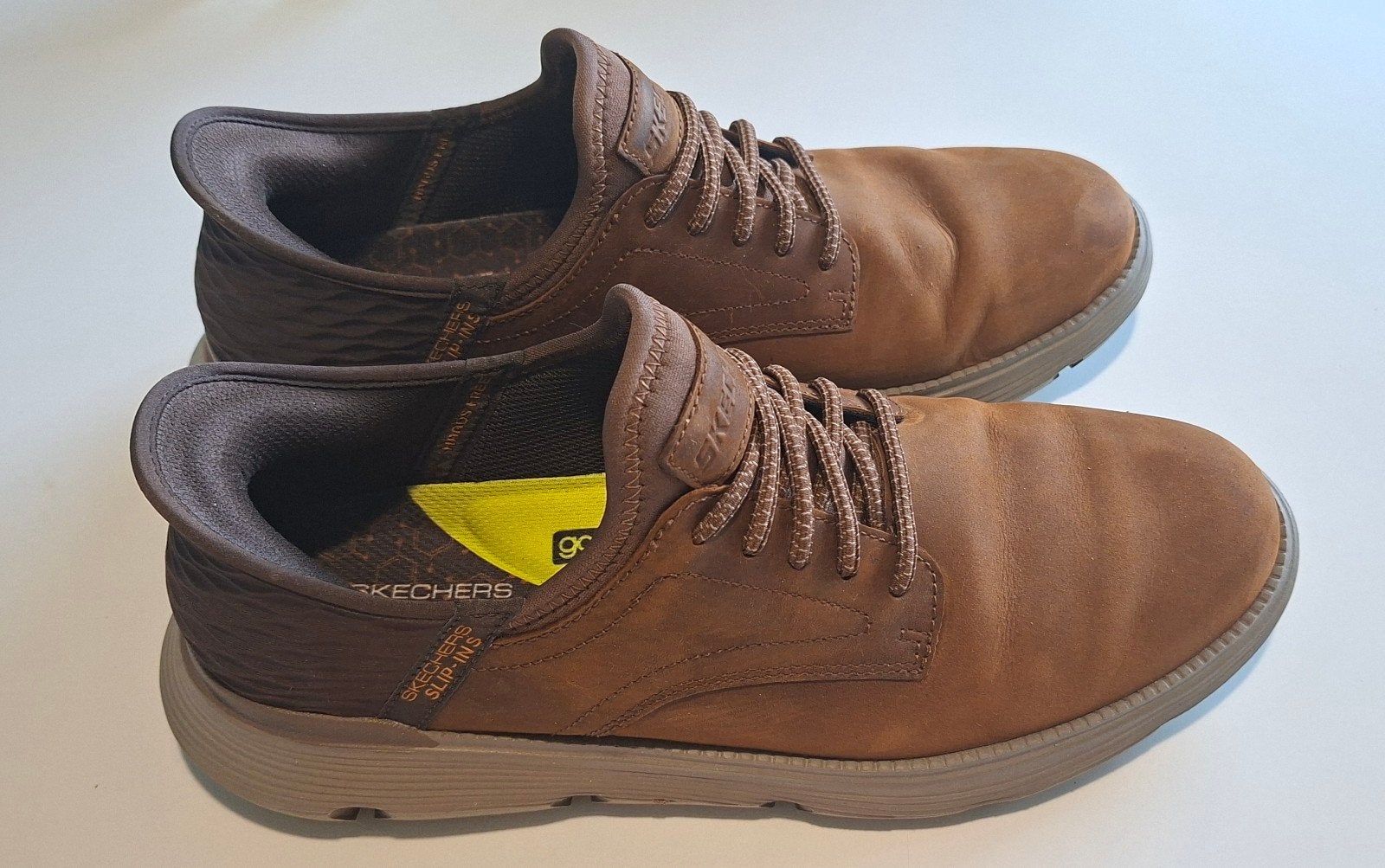 Slip Skechers marron en taille 45, Chaussures à lacets, Comme neuf, Brun, Skechers