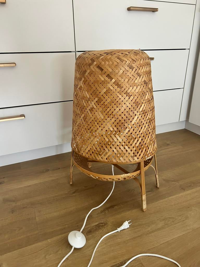 Sfeervolle rotan vloerlamp, Enlèvement, Comme neuf