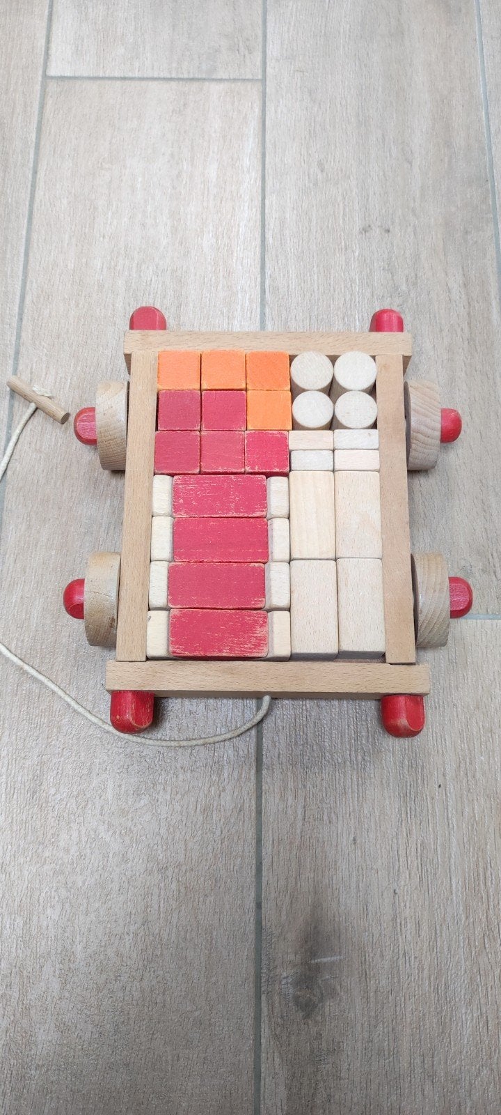 Houten blokkenkar, Kinderen en Baby's, Ophalen of Verzenden