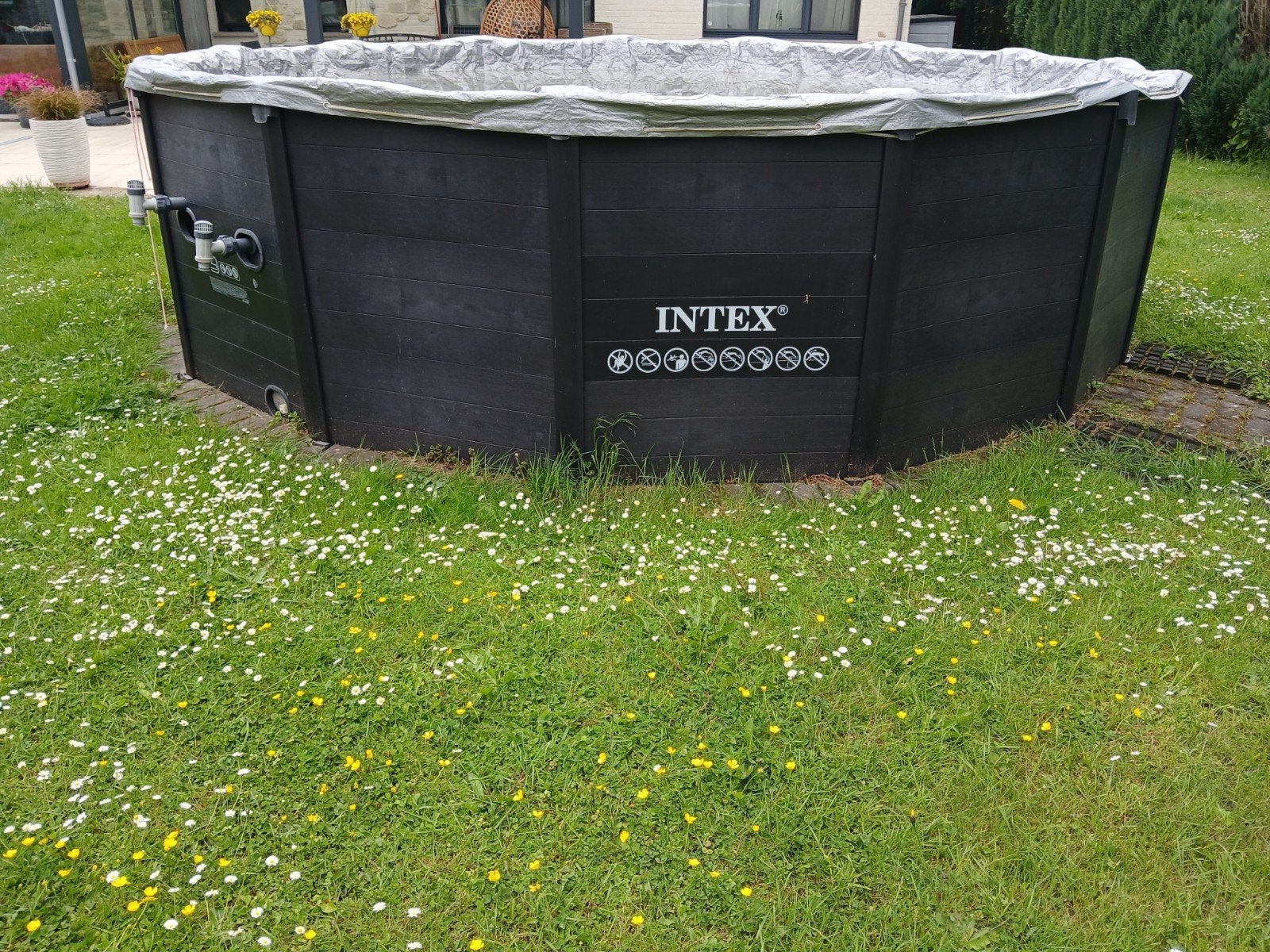 piscine 465x120 avec pompe servi 2saisons, Tuin en Terras, Ophalen, Zwembadpomp